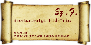 Szombathelyi Flóris névjegykártya